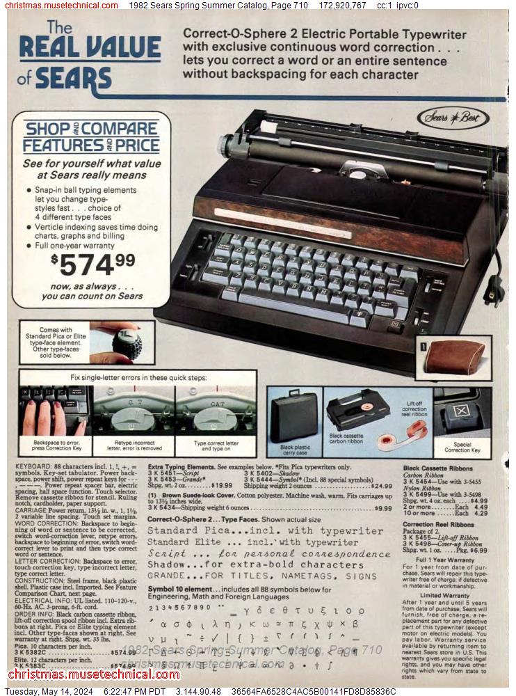 1982 Sears Spring Summer Catalog, Page 710