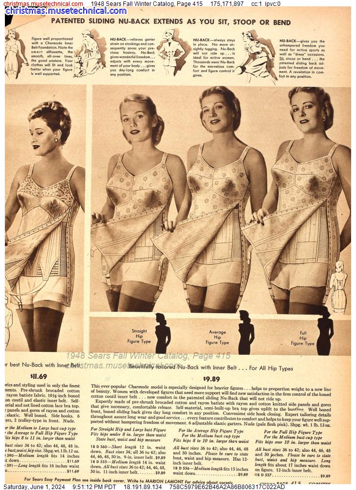 1948 Sears Fall Winter Catalog, Page 415