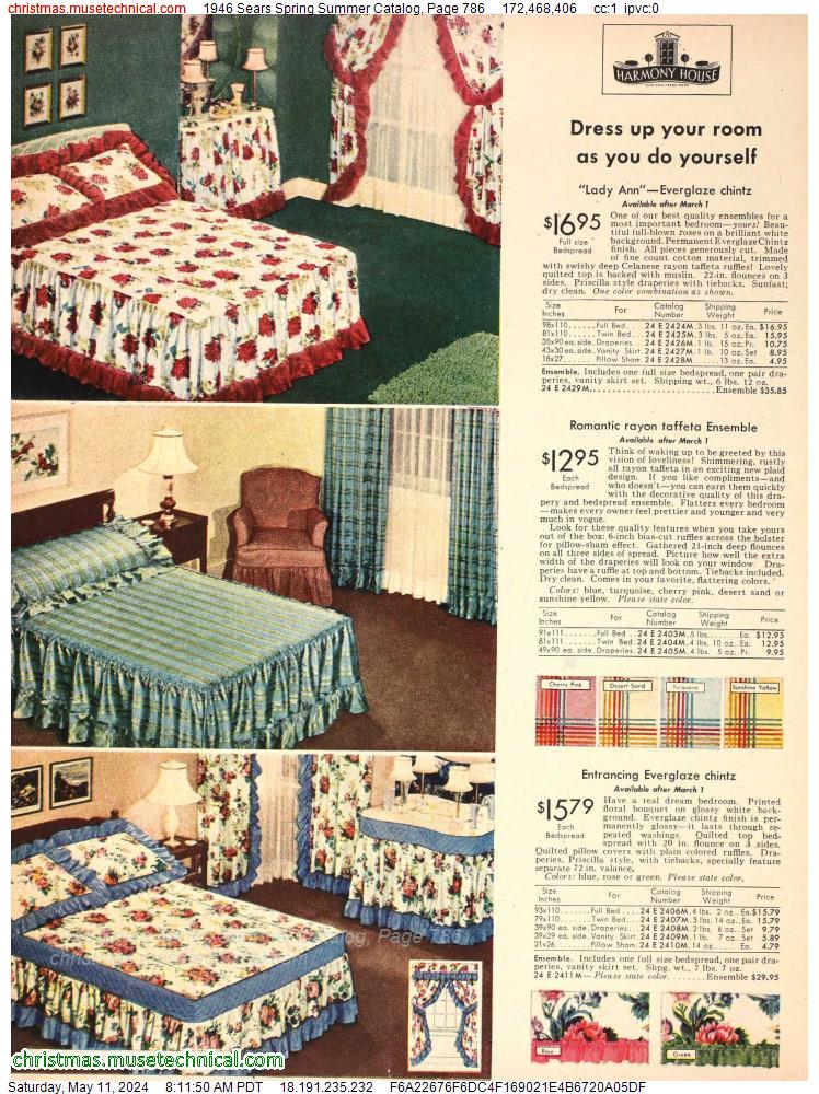 1946 Sears Spring Summer Catalog, Page 786