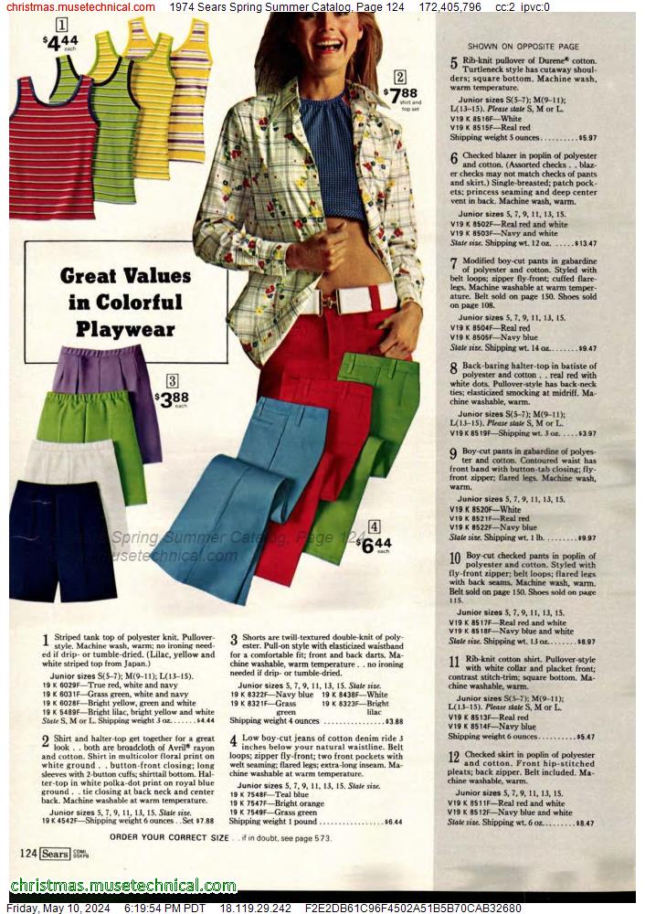 1974 Sears Spring Summer Catalog, Page 124