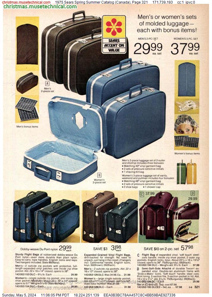 1975 Sears Spring Summer Catalog (Canada), Page 321