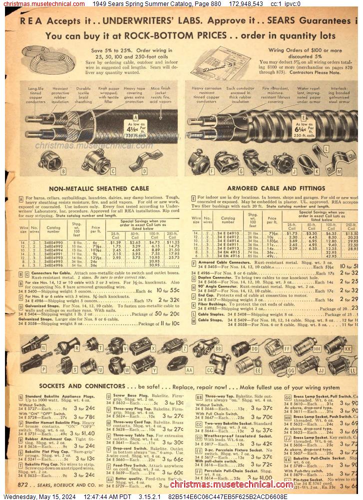 1949 Sears Spring Summer Catalog, Page 880