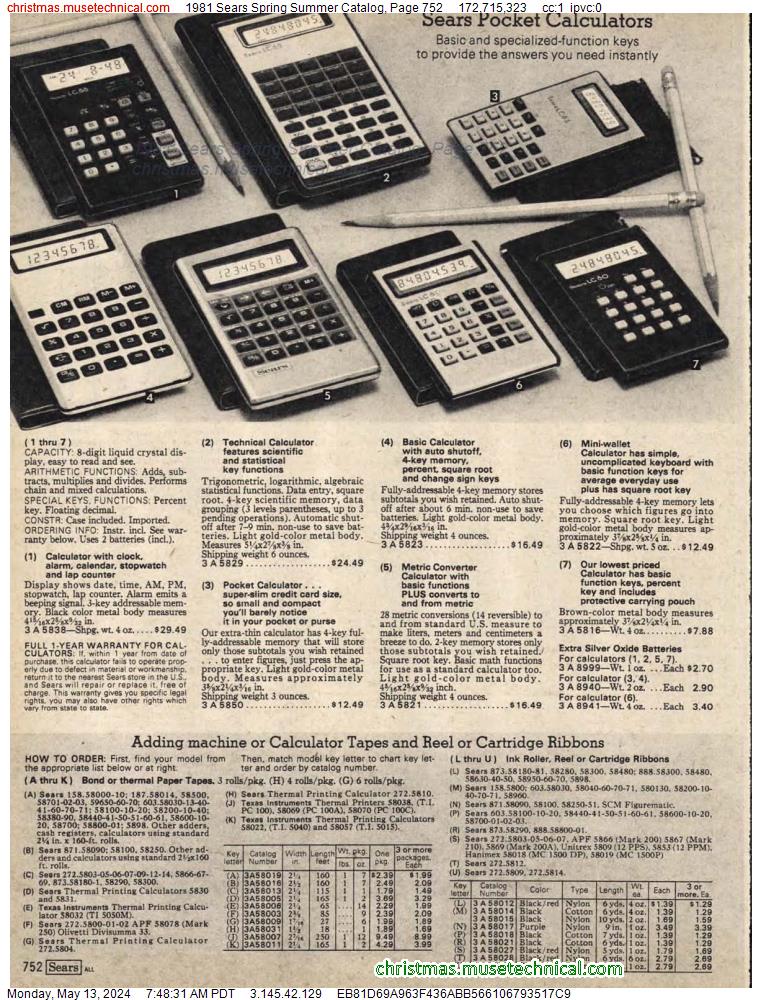 1981 Sears Spring Summer Catalog, Page 752
