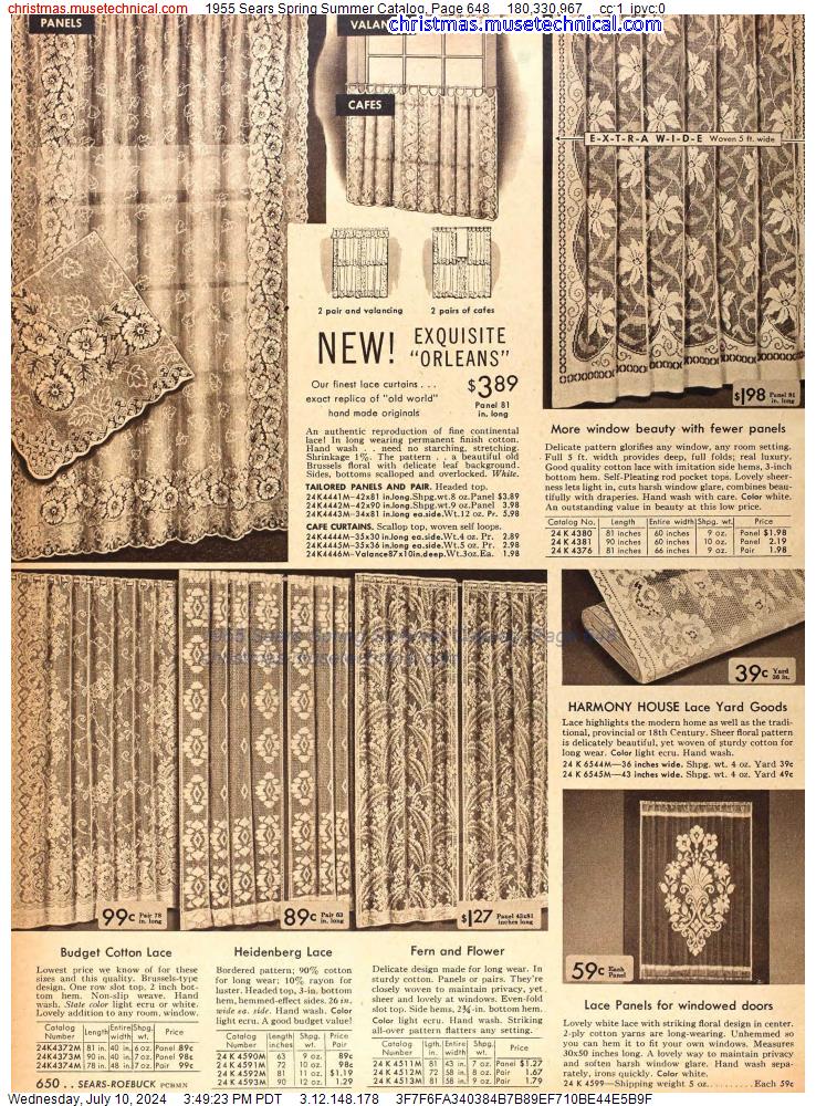 1955 Sears Spring Summer Catalog, Page 648