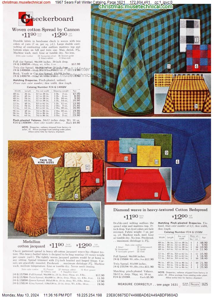 1967 Sears Fall Winter Catalog, Page 1621