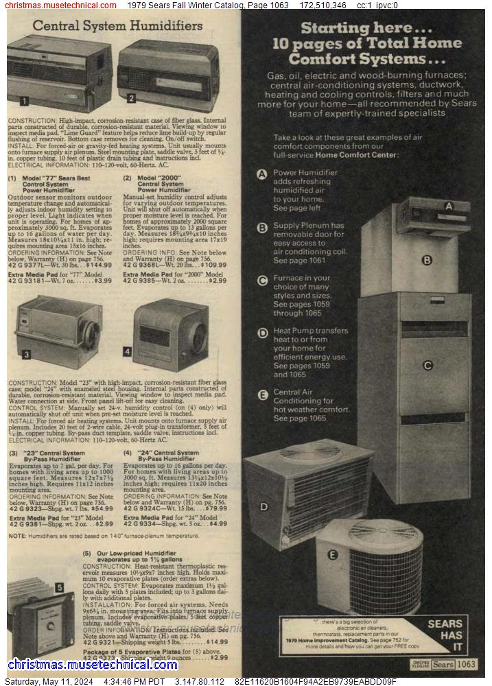 1979 Sears Fall Winter Catalog, Page 1063