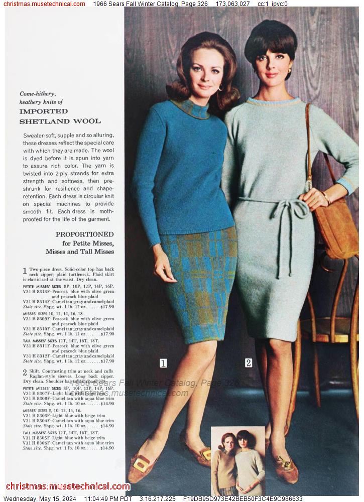 1966 Sears Fall Winter Catalog, Page 326