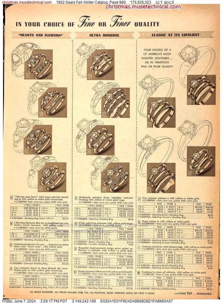 1952 Sears Fall Winter Catalog, Page 969
