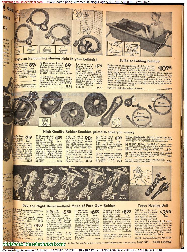 1948 Sears Spring Summer Catalog, Page 587