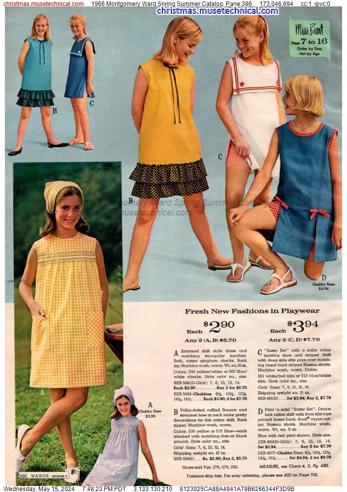 1966 Montgomery Ward Spring Summer Catalog, Page 386