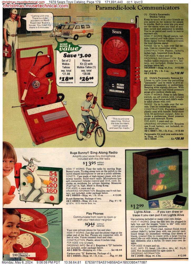 1978 Sears Toys Catalog, Page 178