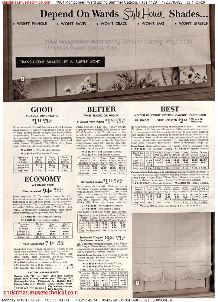 1964 Montgomery Ward Spring Summer Catalog, Page 1120
