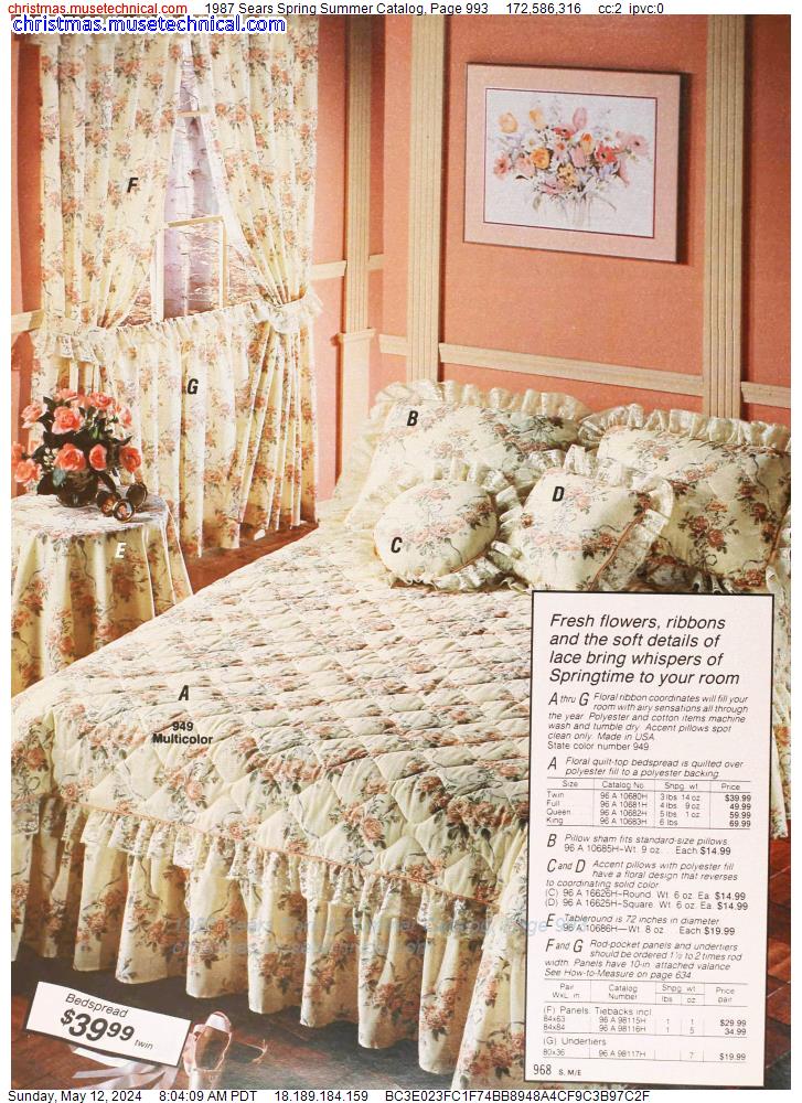1987 Sears Spring Summer Catalog, Page 993