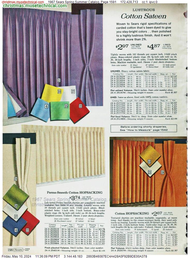 1967 Sears Spring Summer Catalog, Page 1591