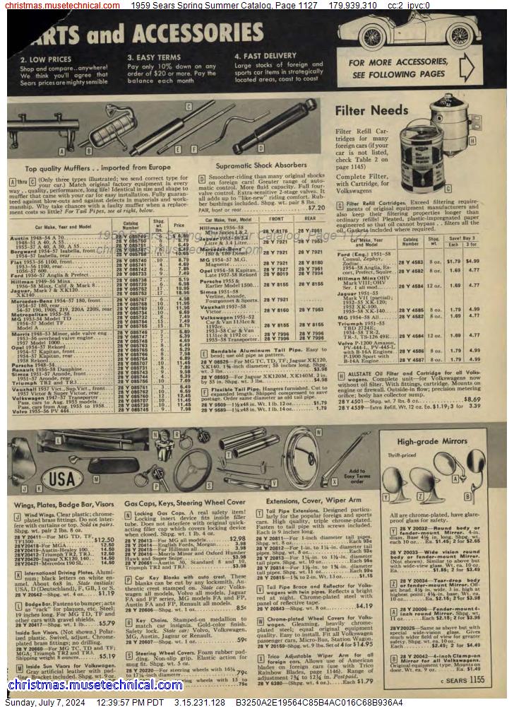 1959 Sears Spring Summer Catalog, Page 1127