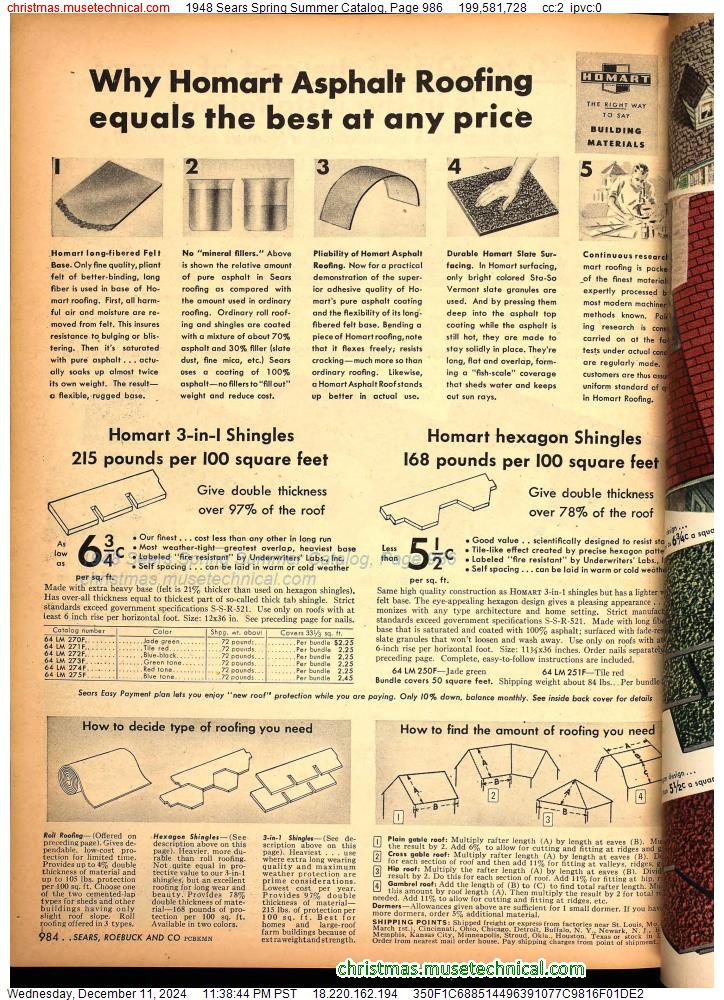 1948 Sears Spring Summer Catalog, Page 986