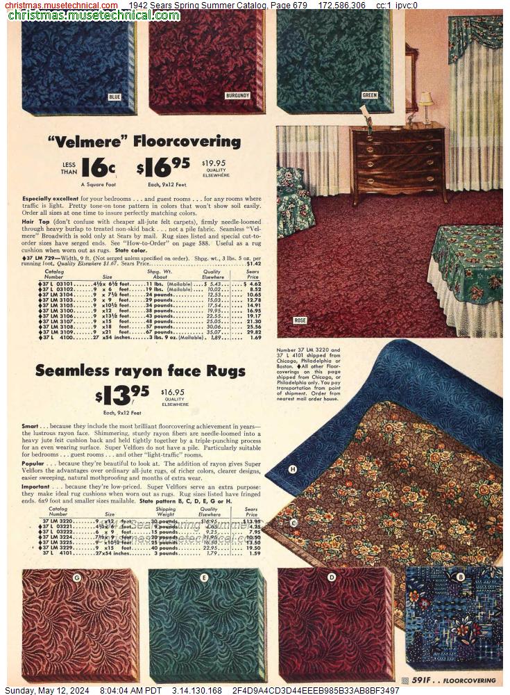 1942 Sears Spring Summer Catalog, Page 679