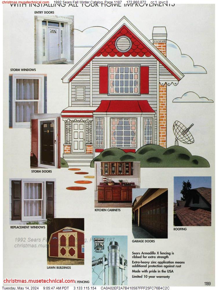 1992 Sears Fall Winter Catalog, Page 1187