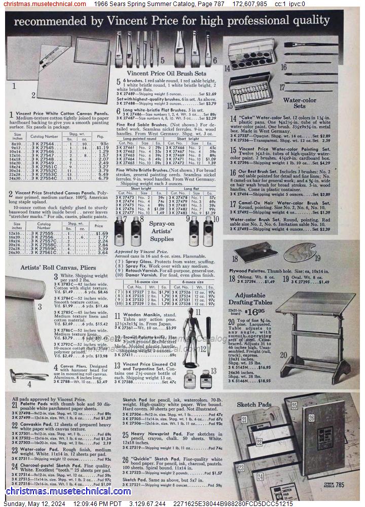 1966 Sears Spring Summer Catalog, Page 787