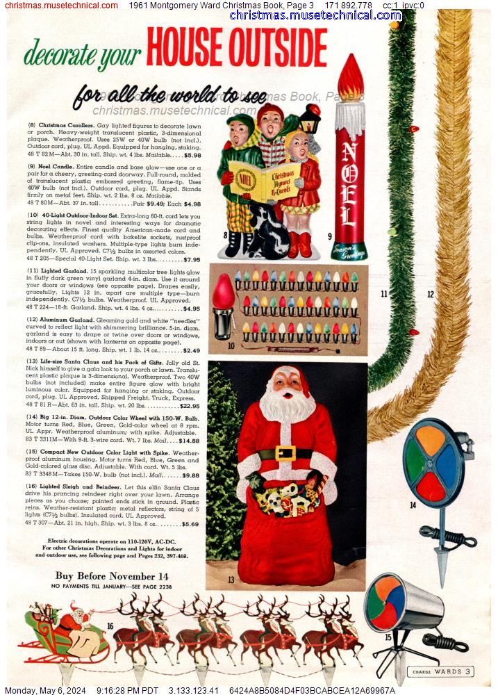1961 Montgomery Ward Christmas Book, Page 3