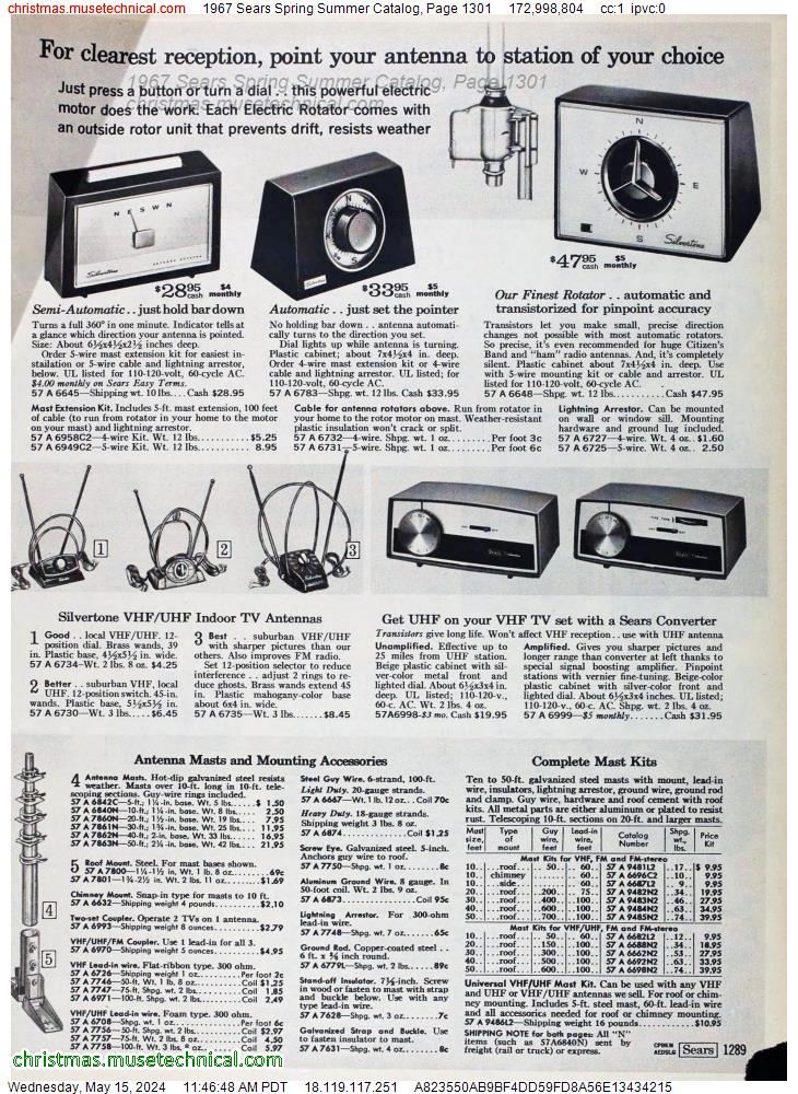 1967 Sears Spring Summer Catalog, Page 1301