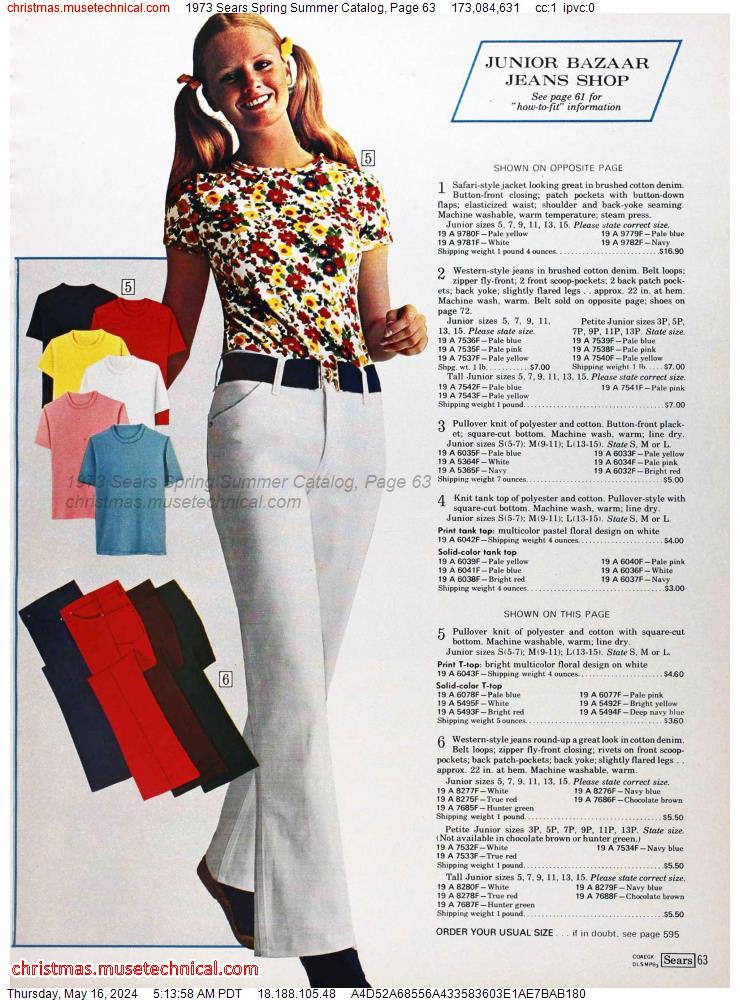 1973 Sears Spring Summer Catalog, Page 63