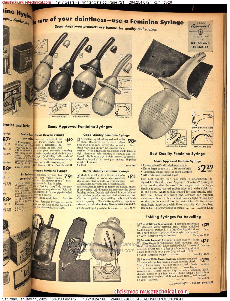 1947 Sears Fall Winter Catalog, Page 721