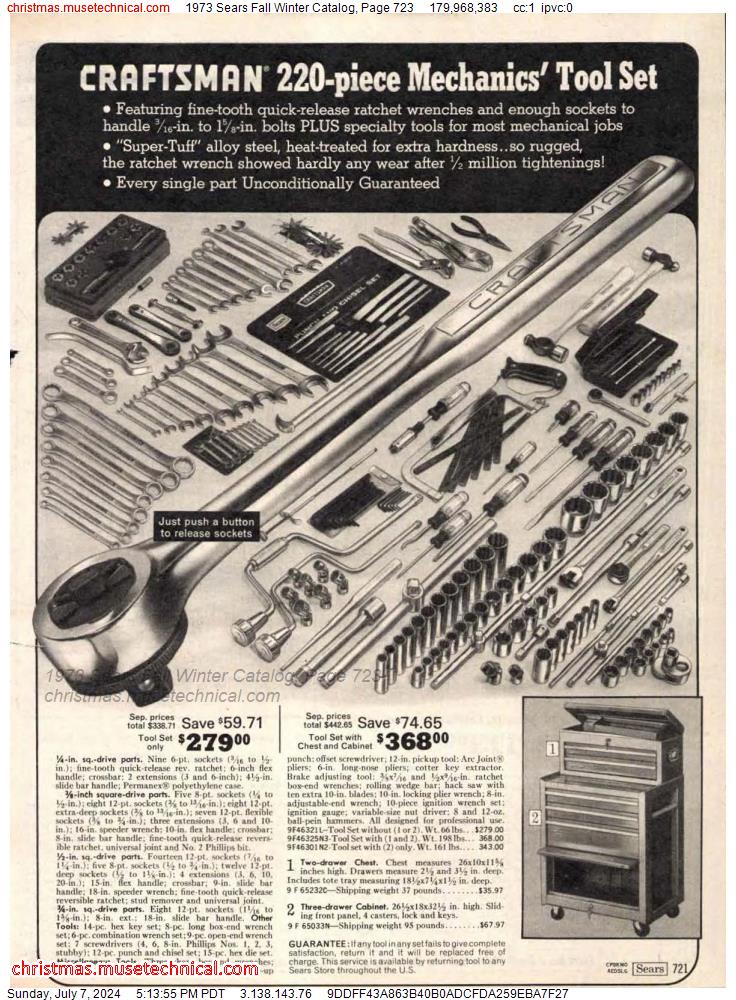 1973 Sears Fall Winter Catalog, Page 723