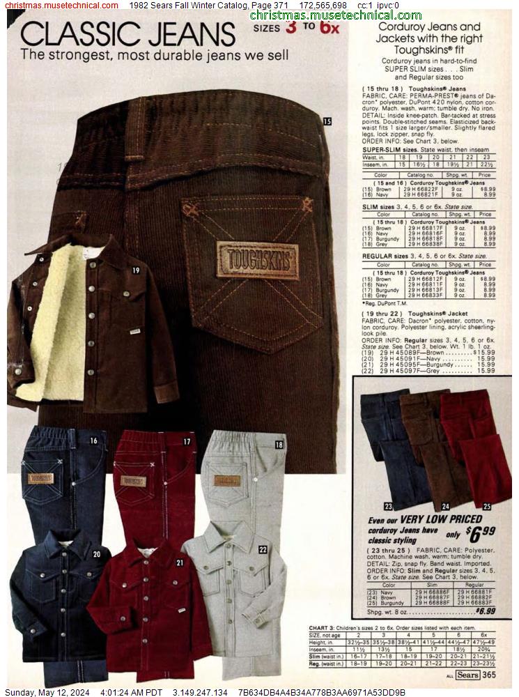 1982 Sears Fall Winter Catalog, Page 371