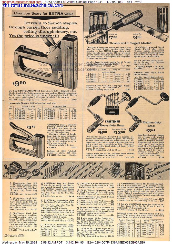 1963 Sears Fall Winter Catalog, Page 1041