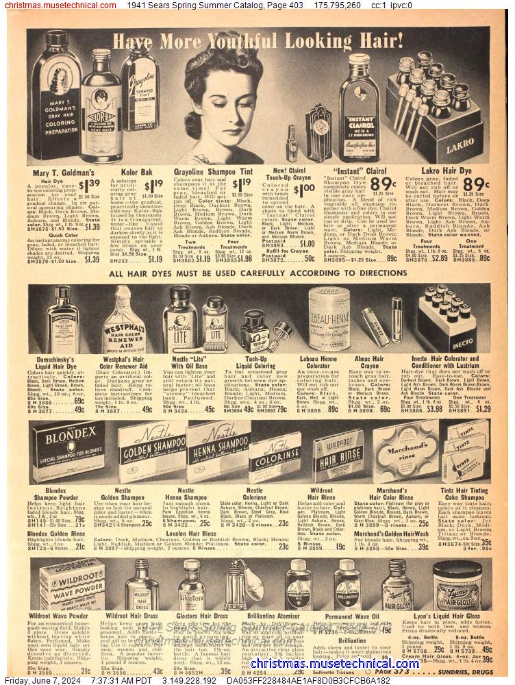 1941 Sears Spring Summer Catalog, Page 403
