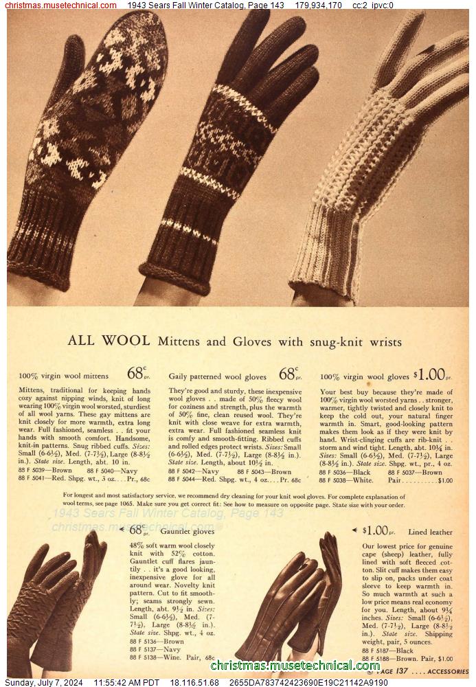 1943 Sears Fall Winter Catalog, Page 143