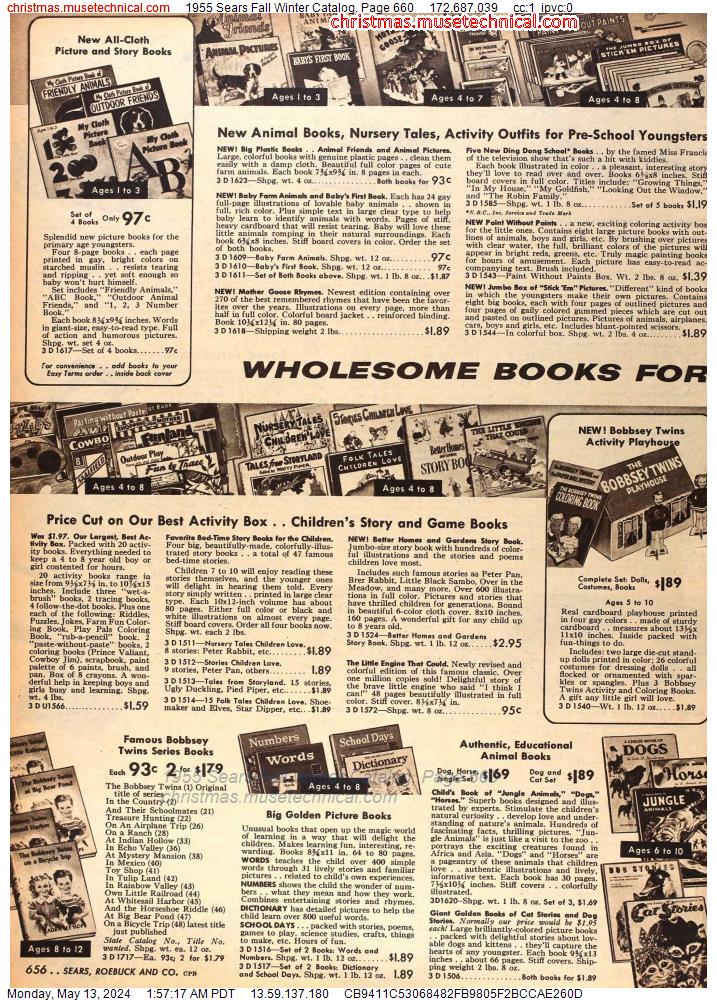 1955 Sears Fall Winter Catalog, Page 660