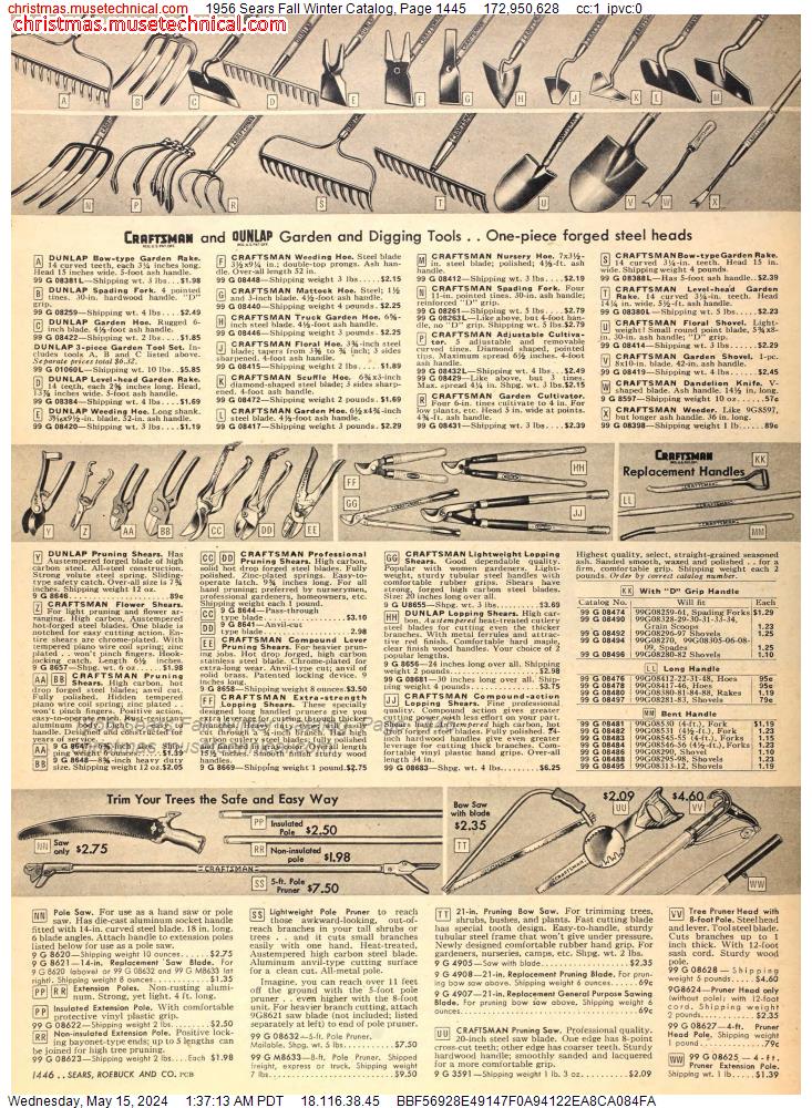 1956 Sears Fall Winter Catalog, Page 1445