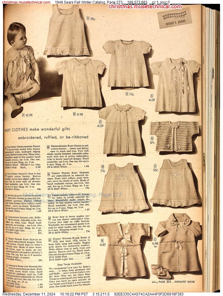 1946 Sears Fall Winter Catalog, Page 273