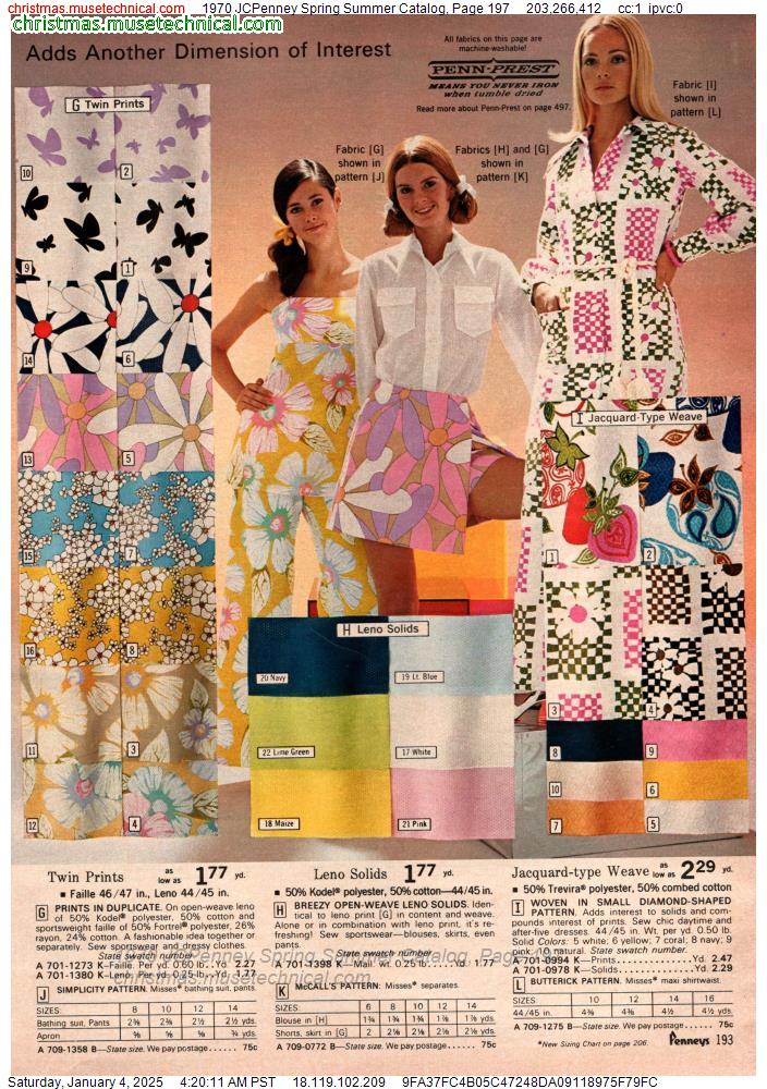 1970 JCPenney Spring Summer Catalog, Page 197