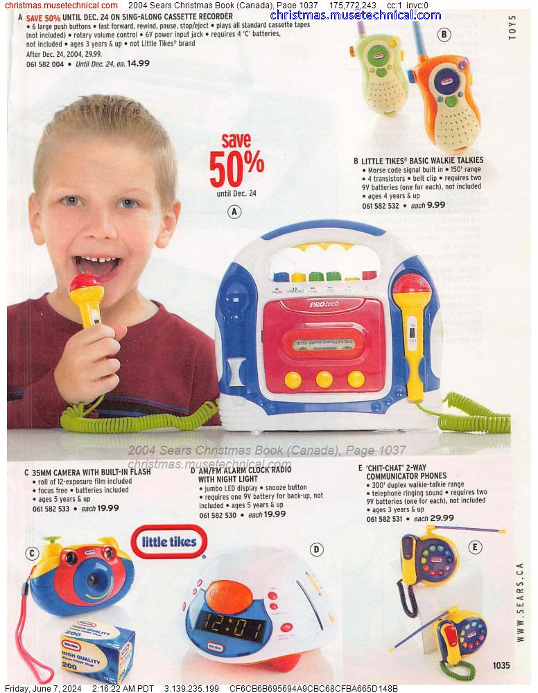 2004 Sears Christmas Book (Canada), Page 1037