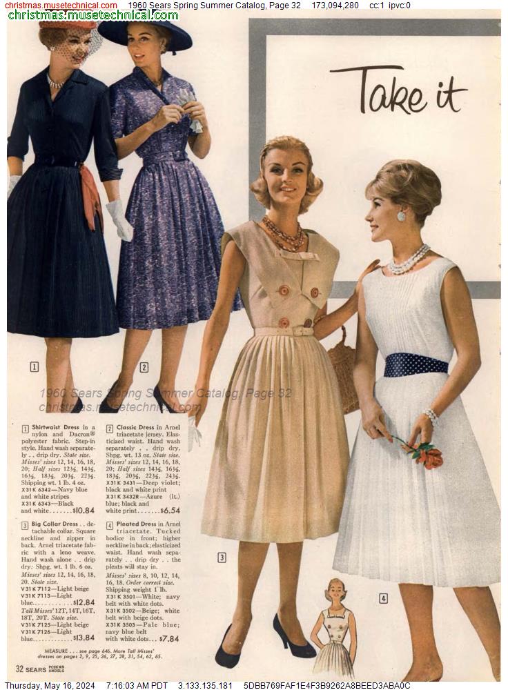 1960 Sears Spring Summer Catalog, Page 32