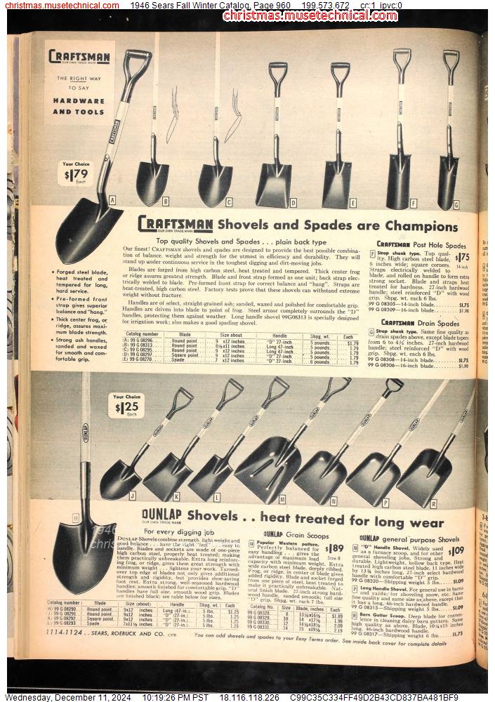 1946 Sears Fall Winter Catalog, Page 960