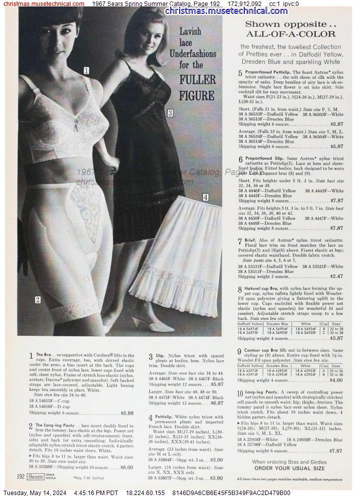 1967 Sears Spring Summer Catalog, Page 192