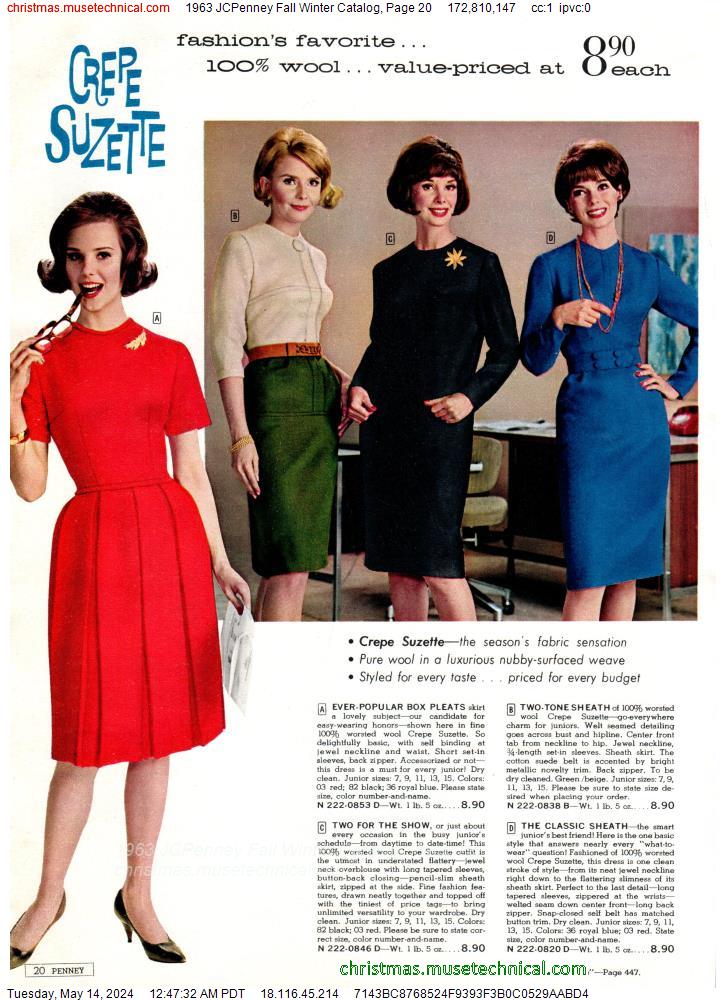 1963 JCPenney Fall Winter Catalog, Page 20