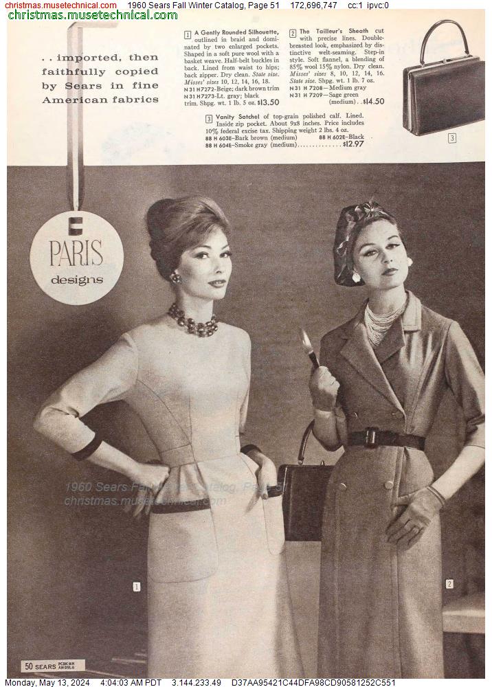 1960 Sears Fall Winter Catalog, Page 51