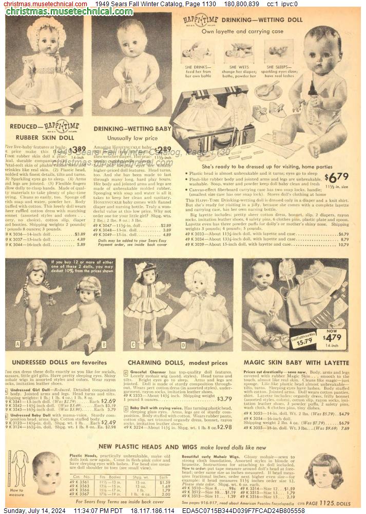 1949 Sears Fall Winter Catalog, Page 1130