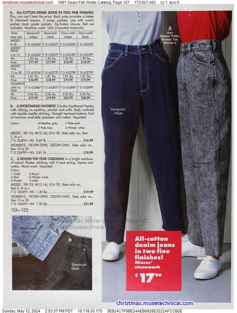 1991 Sears Fall Winter Catalog, Page 127