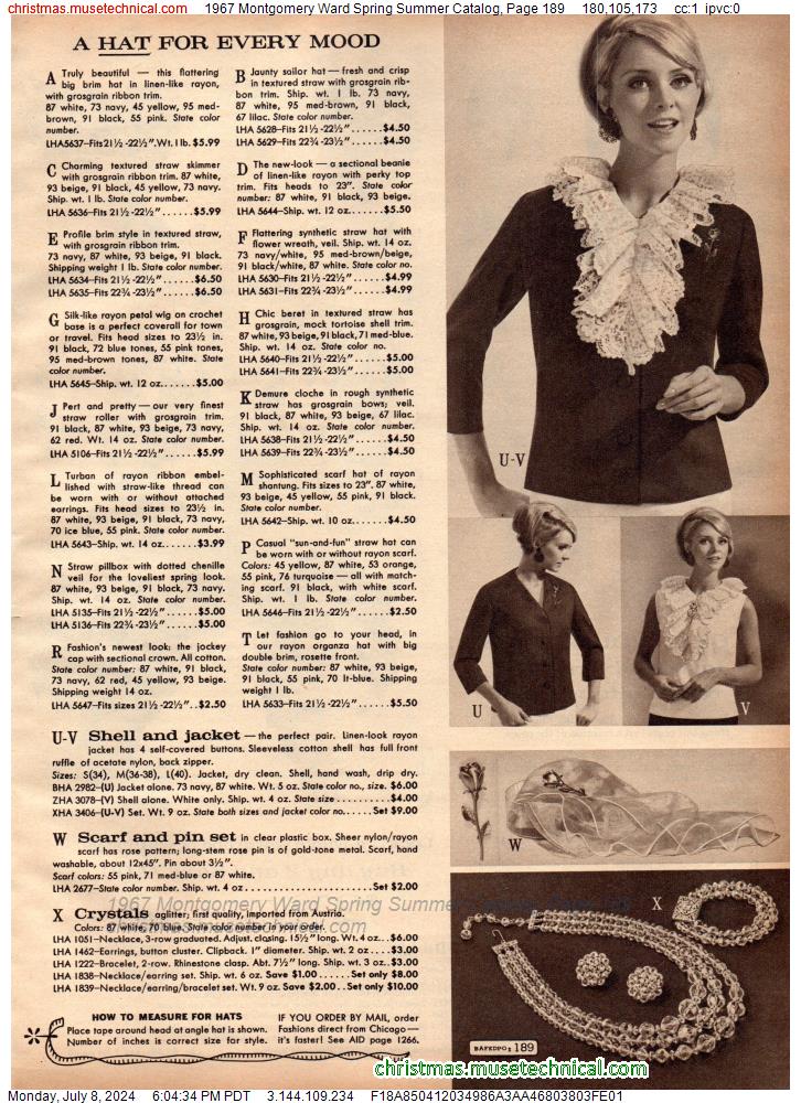 1967 Montgomery Ward Spring Summer Catalog, Page 189