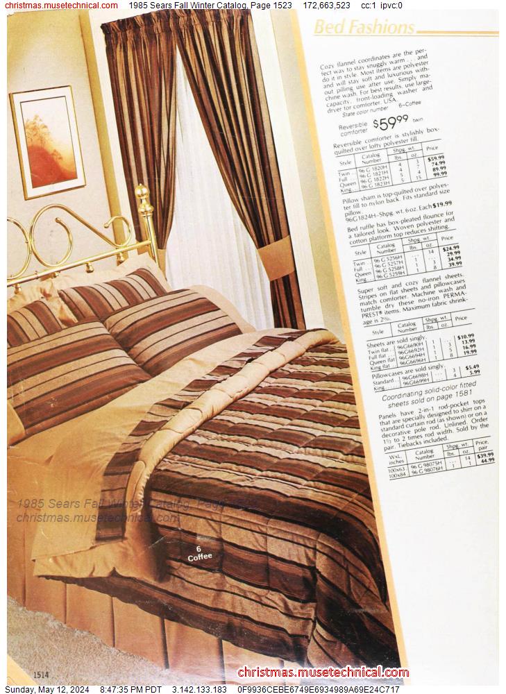 1985 Sears Fall Winter Catalog, Page 1523