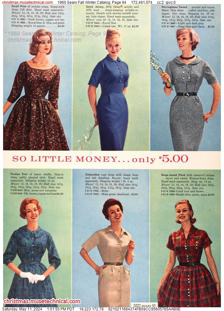 1960 Sears Fall Winter Catalog, Page 94