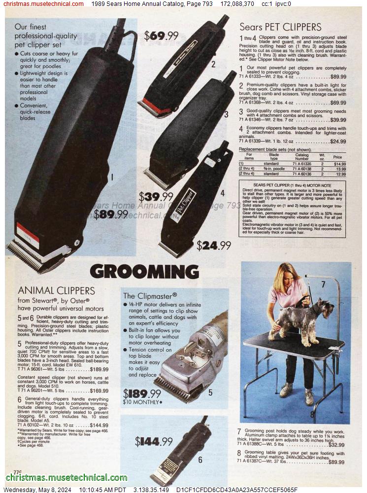 1989 Sears Home Annual Catalog, Page 793