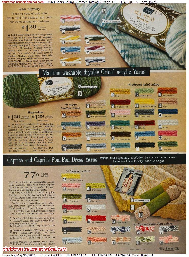 1968 Sears Spring Summer Catalog 2, Page 333