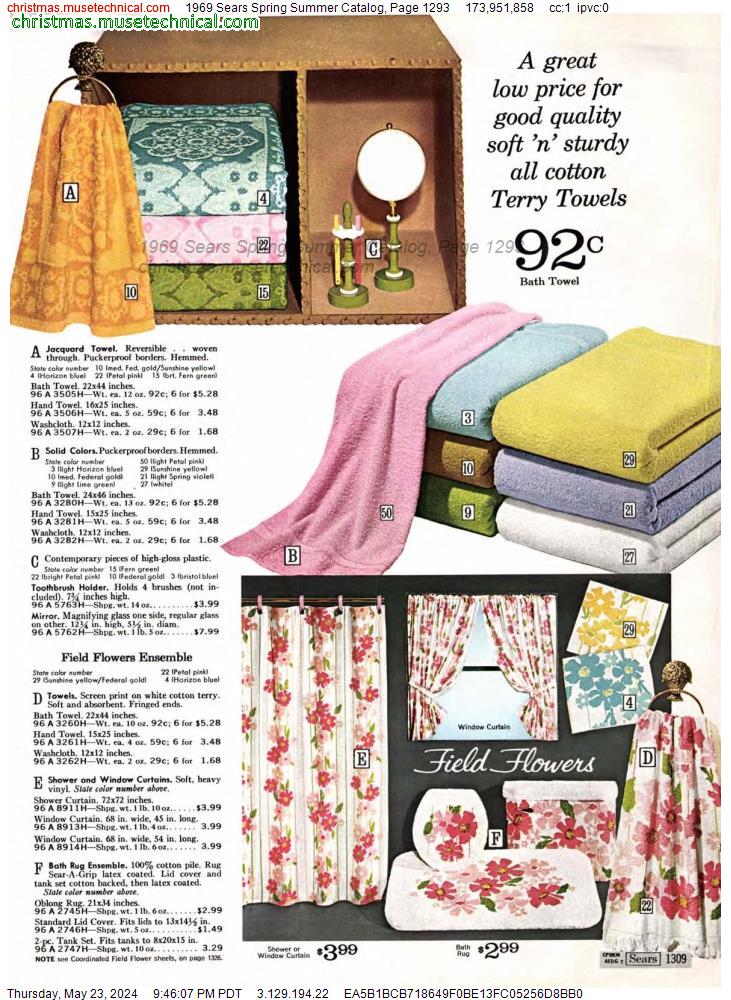 1969 Sears Spring Summer Catalog, Page 1293